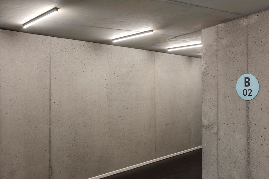 led leuchten architekturbeleuchtung woodie hh betondecke mit puristischer luxsystem lichtlinie 20.3 led